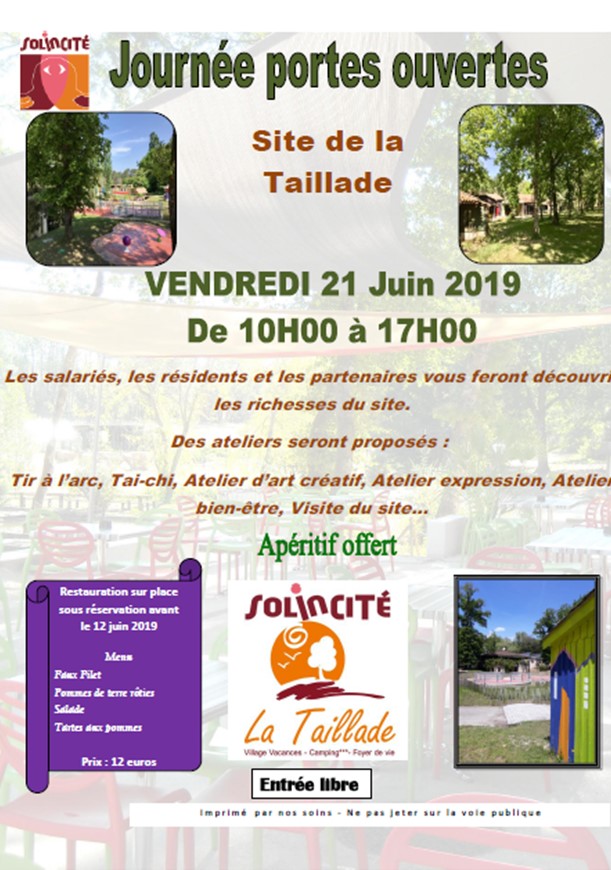 PORTES OUVERTES – La Taillade – 21 Juin 2019