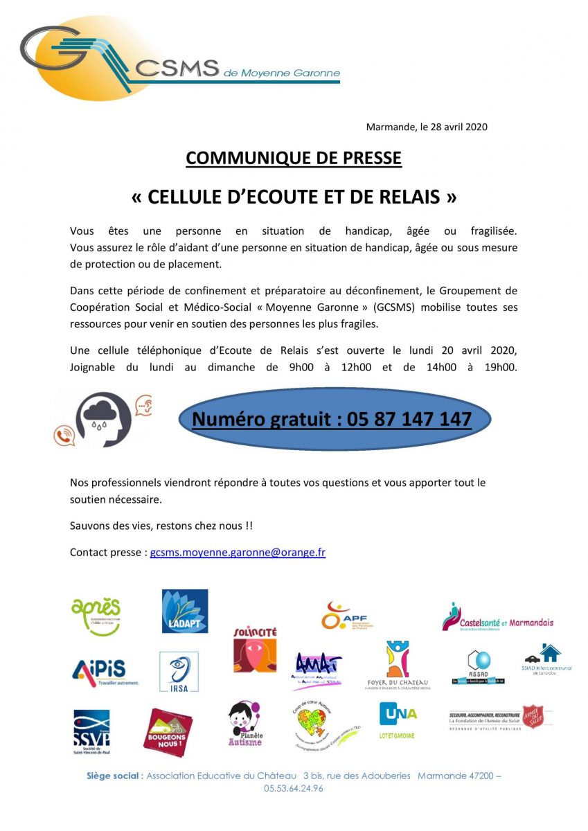 CELLULE D’ÉCOUTE ET DE RELAIS