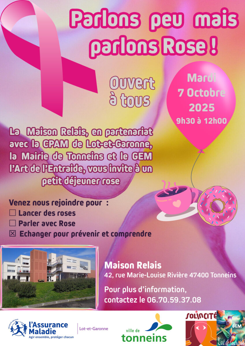 Parlons peu mais parlons Rose ! Maison Relais de Tonneins 07/10/2025